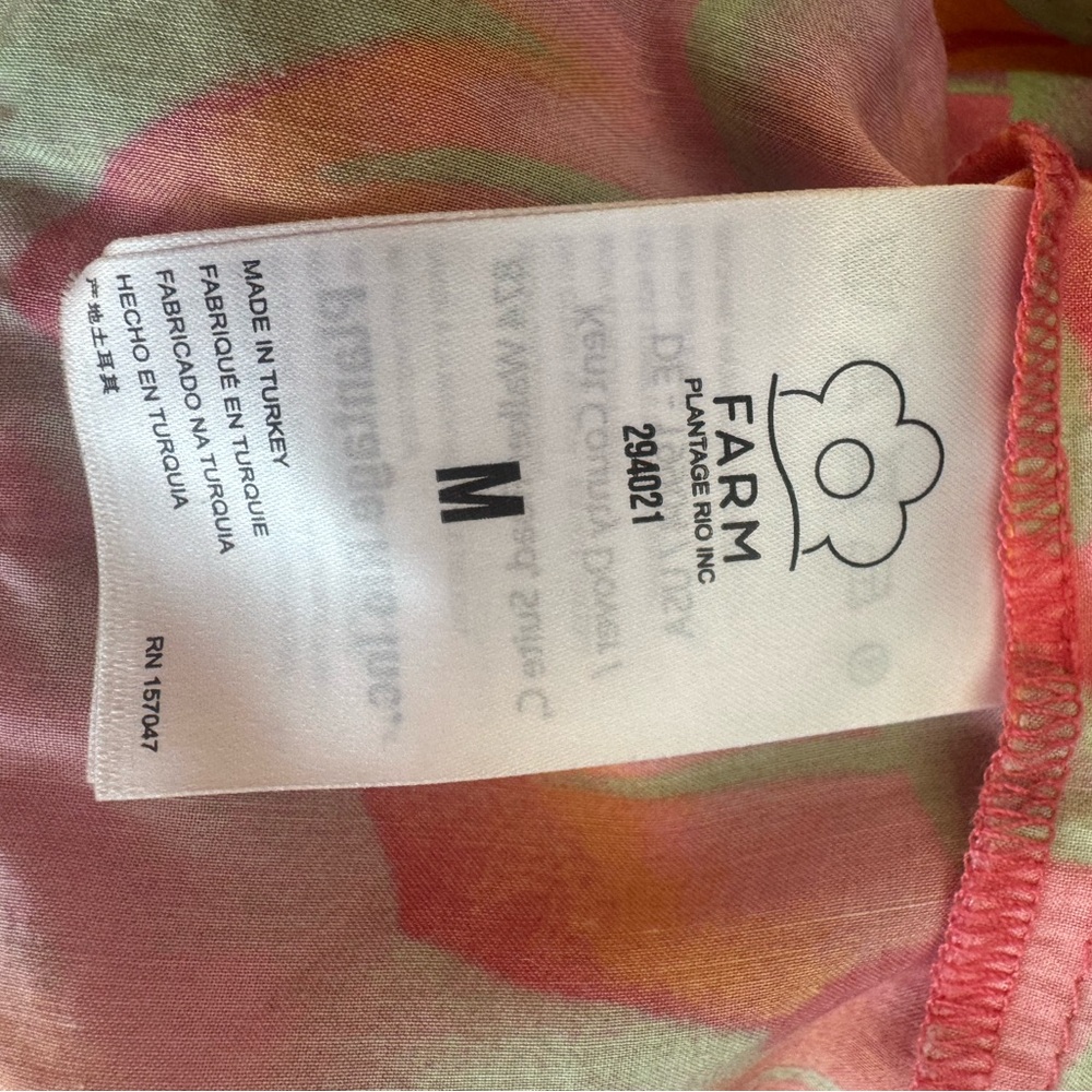 FARM Rio Bright Pink Tropical Ruffle Sleeve Top - Picture 7 of 11